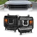 Anzo Usa 14-15 SIERRA 1500/15-16 2500/3500 PROJECTOR HEADLIGHTS W/U-BAR BLACK C 111316